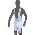 FRANCAISE DES JEUX(FDJ) 2016 Trägerhose weiß-B'TWIN