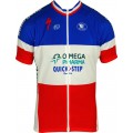 OMEGA PHARMA-QUICKSTEP Französischer Zeitfahrmeister 2012/13-Kurzarmtrikot mit langem Reißverschluss